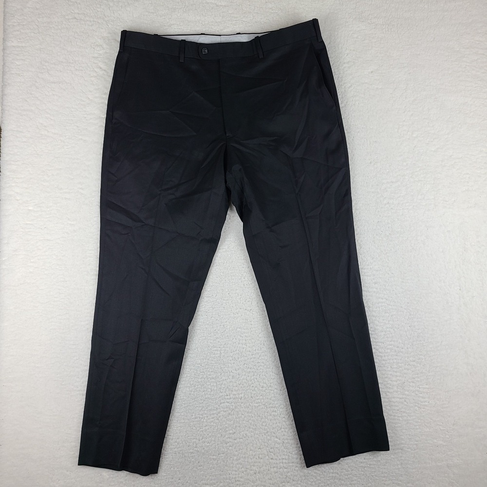 JB Britches Pants Mens 38x30‎ Black Torino Wool Trousers Dress Slacks